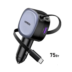 АЗУ UGREEN EC307 (45843) 30W 3-Port Fast Car Charger, серый